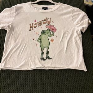 White Howdy Frog Graphic Tee